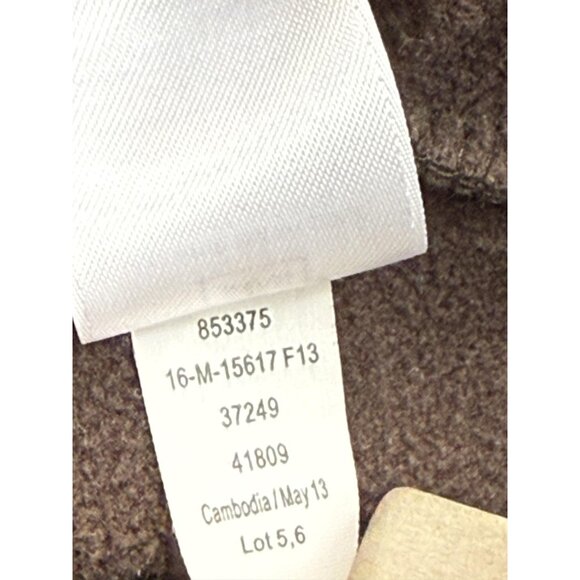 REI Fleece Pullover Mens XL Brown Quarter Zip Mock Neck Chest Pocket Elbow Patch - Picture 10 of 16